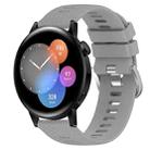 For Huawei Watch 3 22mm Solid Color Soft Silicone Watch Band(Grey) - 1