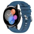 For Huawei Watch 3 22mm Solid Color Soft Silicone Watch Band(Blue) - 1