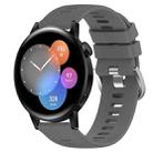 For Huawei Watch 3 22mm Solid Color Soft Silicone Watch Band(Dark Grey) - 1