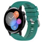 For Huawei Watch 3 22mm Solid Color Soft Silicone Watch Band(Green) - 1