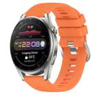 For Huawei Watch 3 Pro 22mm Solid Color Soft Silicone Watch Band(Orange) - 1