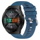 For Huawei Watch GT 2E 22mm Solid Color Soft Silicone Watch Band(Blue) - 1
