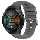 For Huawei Watch GT 2E 22mm Solid Color Soft Silicone Watch Band(Dark Grey) - 1