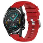 For Huawei GT2 46mm 22mm Solid Color Soft Silicone Watch Band(Red) - 1