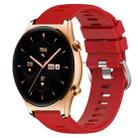 For Honor Watch GS 3 22mm Solid Color Soft Silicone Watch Band(Red) - 1