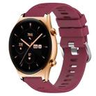 For Honor Watch GS 3 22mm Solid Color Soft Silicone Watch Band(Wine Red) - 1