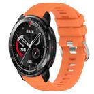 For Honor Watch GS Pro 22mm Solid Color Soft Silicone Watch Band(Orange) - 1