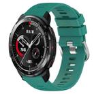 For Honor Watch GS Pro 22mm Solid Color Soft Silicone Watch Band(Green) - 1