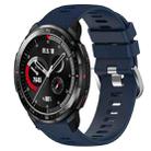 For Honor Watch GS Pro 22mm Solid Color Soft Silicone Watch Band(Midnight Blue) - 1