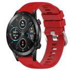 For Honor Magic Watch 2 46mm 22mm Solid Color Soft Silicone Watch Band(Red) - 1