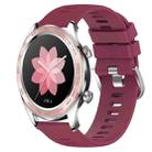 For Honor Watch Dream 22mm Solid Color Soft Silicone Watch Band(Wine Red) - 1