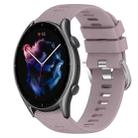 For Amazfit GTR 3 Pro 22mm Solid Color Soft Silicone Watch Band(Roland Purple) - 1