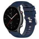 For Amazfit GTR 2e 22mm Solid Color Soft Silicone Watch Band(Midnight Blue) - 1