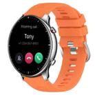 For Amazfit GTR 2 22mm Solid Color Soft Silicone Watch Band(Orange) - 1