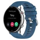 For Amazfit GTR 2 22mm Solid Color Soft Silicone Watch Band(Blue) - 1