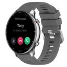 For Amazfit GTR 2 22mm Solid Color Soft Silicone Watch Band(Dark Grey) - 1