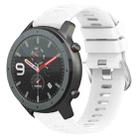 For Amazfit GTR 47mm 22mm Solid Color Soft Silicone Watch Band(White) - 1