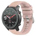 For Amazfit GTR 47mm 22mm Solid Color Soft Silicone Watch Band(Pink) - 1