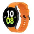 For Samsung Galaxy Watch 5 44mm 20mm Solid Color Soft Silicone Watch Band(Orange) - 1