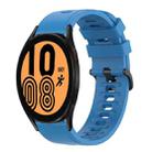 For Samsung Galaxy Watch 4 44mm 20mm Solid Color Soft Silicone Watch Band(Blue) - 1