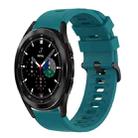 For Samsung Galaxy Watch 4 40mm 20mm Solid Color Soft Silicone Watch Band(Green) - 1