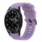 For Samsung Galaxy Watch 4 40mm 20mm Solid Color Soft Silicone Watch Band(Purple) - 1