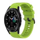 For Samsung  Galaxy Watch 4 Classic 42mm 20mm Solid Color Soft Silicone Watch Band(Lime Green) - 1