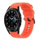 For Samsung  Galaxy Watch 4 Classic 46mm 20mm Solid Color Soft Silicone Watch Band(Red) - 1