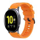 For Samsung Galaxy Watch Active 2 40mm 20mm Solid Color Soft Silicone Watch Band(Orange) - 1