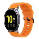 For Samsung Galaxy Watch Active 2 44mm 20mm Solid Color Soft Silicone Watch Band(Orange) - 1