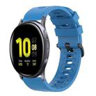 For Samsung Galaxy Watch Active 2 44mm 20mm Solid Color Soft Silicone Watch Band(Blue) - 1