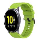 For Samsung Galaxy Watch Active 2 44mm 20mm Solid Color Soft Silicone Watch Band(Lime Green) - 1