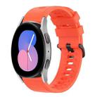 For Samsung Galaxy Watch 42mm 20mm Solid Color Soft Silicone Watch Band(Red) - 1