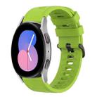For Samsung Galaxy Watch 42mm 20mm Solid Color Soft Silicone Watch Band(Lime Green) - 1