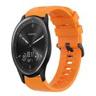 For Garmin Vivomove Sport 20mm Solid Color Soft Silicone Watch Band(Orange) - 1