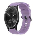 For Garmin Vivomove Sport 20mm Solid Color Soft Silicone Watch Band(Purple) - 1