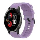 For Garmin Venu 2 Plus 20mm Solid Color Soft Silicone Watch Band(Purple) - 1