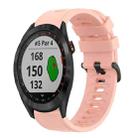 For Garmin Approach S40 20mm Solid Color Soft Silicone Watch Band(Pink) - 1