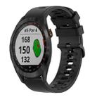 For Garmin Approach S40 20mm Solid Color Soft Silicone Watch Band(Black) - 1