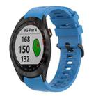 For Garmin Approach S40 20mm Solid Color Soft Silicone Watch Band(Blue) - 1