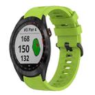 For Garmin Approach S40 20mm Solid Color Soft Silicone Watch Band(Lime Green) - 1