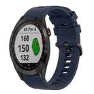 For Garmin Approach S40 20mm Solid Color Soft Silicone Watch Band(Midnight Blue) - 1