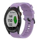 For Garmin Approach S40 20mm Solid Color Soft Silicone Watch Band(Purple) - 1