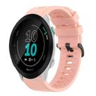 For Garmin Forerunner 158 20mm Solid Color Soft Silicone Watch Band(Pink) - 1