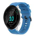 For Garmin Forerunner 158 20mm Solid Color Soft Silicone Watch Band(Blue) - 1