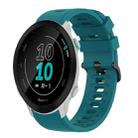 For Garmin Forerunner 158 20mm Solid Color Soft Silicone Watch Band(Green) - 1