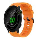 For Garmin Forerunner 55 20mm Solid Color Soft Silicone Watch Band(Orange) - 1