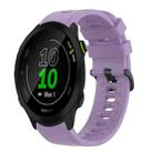 For Garmin Forerunner 55 20mm Solid Color Soft Silicone Watch Band(Purple) - 1