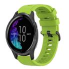 For Garmin Venu 20mm Solid Color Soft Silicone Watch Band(Lime Green) - 1