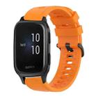 For Garmin Venu SQ 20mm Solid Color Soft Silicone Watch Band(Orange) - 1